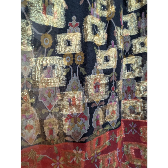 Vintage 1960s Oscar de la Renta boutique maxi dress in black and gold metallic - Picture 5 of 16